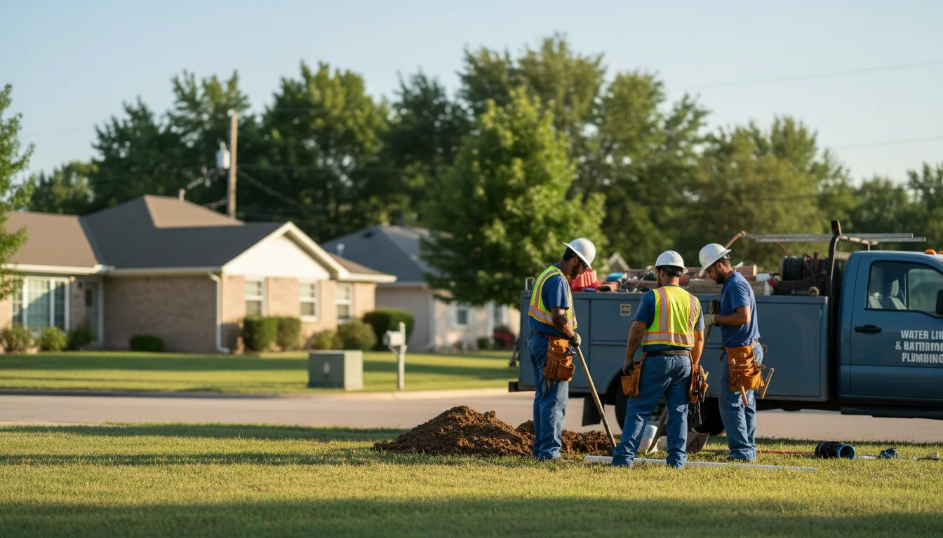 Residential water line and bathroom plumbing service in Cedarbluff, MS